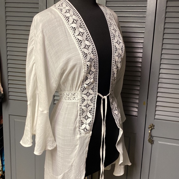 Love Tree White, Robe Kimono Cover Up - Small - Picture 8 of 12